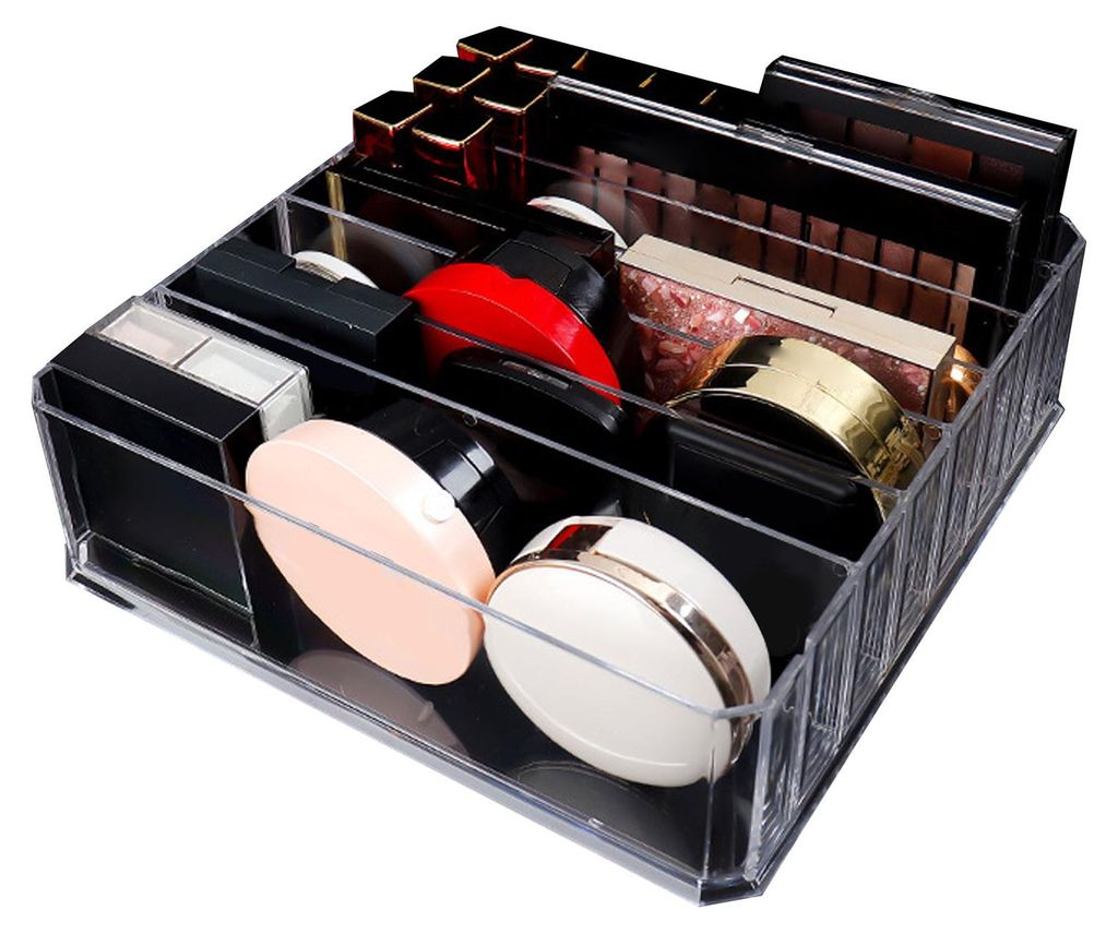 Transparente Acryl-Make-up-Organizer-Box mit mehreren Ebenen, platzsparend, für den Schreibtisch, zur Aufbewahrung von Lippenstiften und Kosmetika...