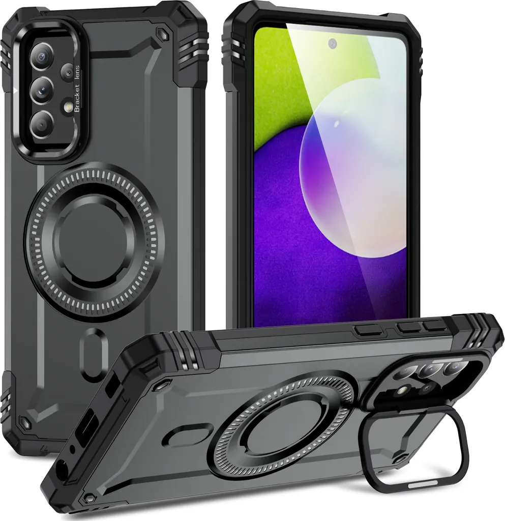 Cover Militare Samsung A52s 5G Grigia - Protezione Antiurto Magnetica