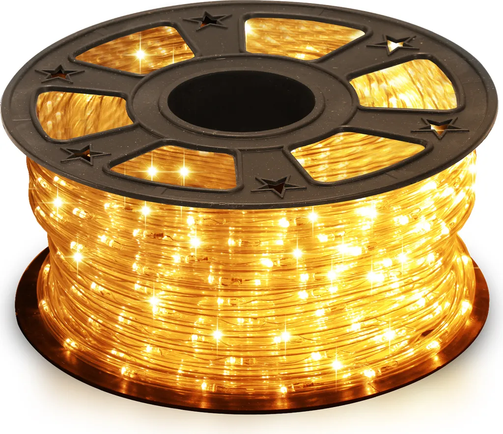 Aopunly LED luce corda set completo con accessori luci fata illuminazione giallo 10 metri LED per interni / esterni illuminazione natalizia decorazione luce corda