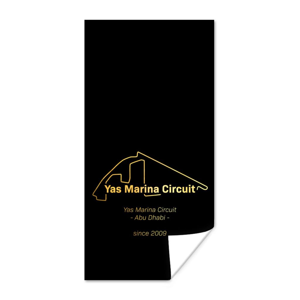 MuchoWow Poster F1 - Abu Dhabi - Rennstrecke 75x150 cm - Dekoration für die Wände