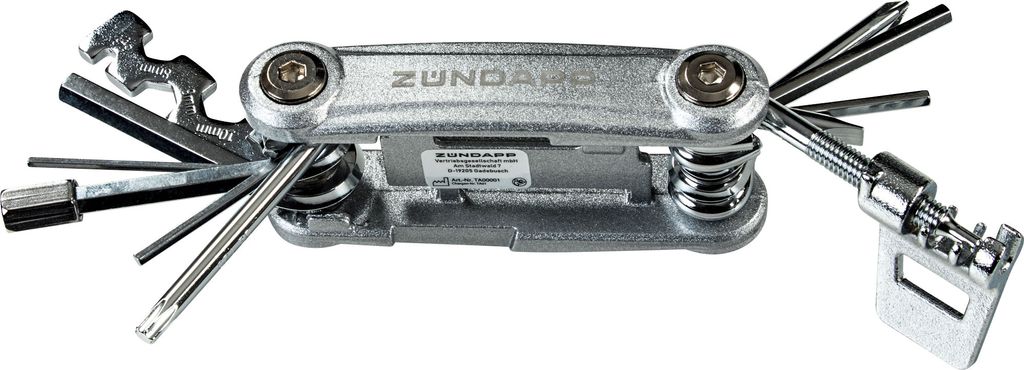 Zündapp Fahrrad Multitool Multifunktionswerkzeug Fahrradwerkzeug Minitool 16 Funktionen Fahrradreparatur Werkzeug
