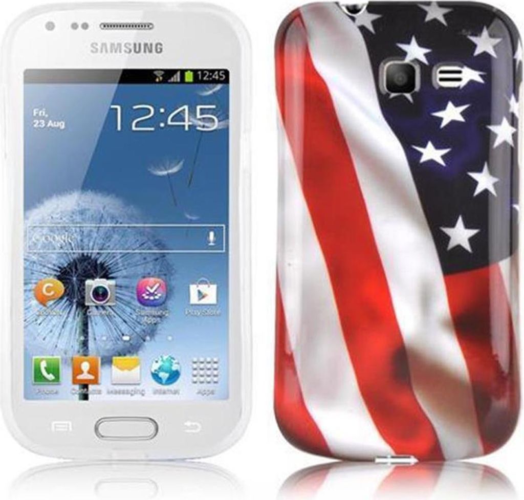 Cadorabo Hülle für Samsung Galaxy TREND LITE Schutz Hülle in Rot Hard Case Schutzhülle Handyhülle Cover Etui