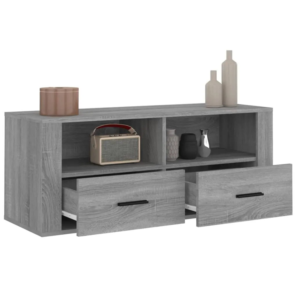 Mobile TV Basso Grigio Sonoma 100x35x40 cm | Offerta E-commerce - 5