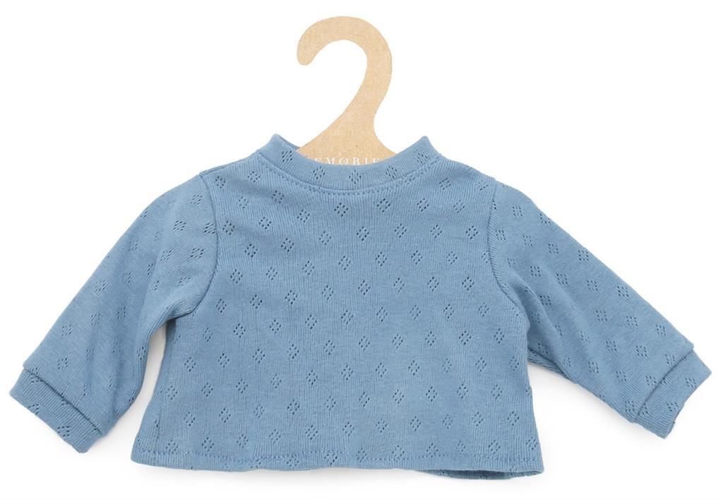 Asi Puppenkleidung - Baumwoll-T-Shirt mit langen Ärmeln, sanftblau