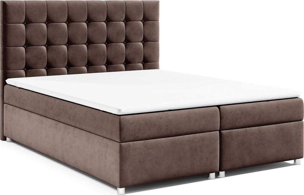 Best for Home Boxspringbett mit Bettkasten Trinity K-9 Bonellfederkern inkl. Topper, mit Lieferung, Aufbau & Entsorgung 160x200-Braun