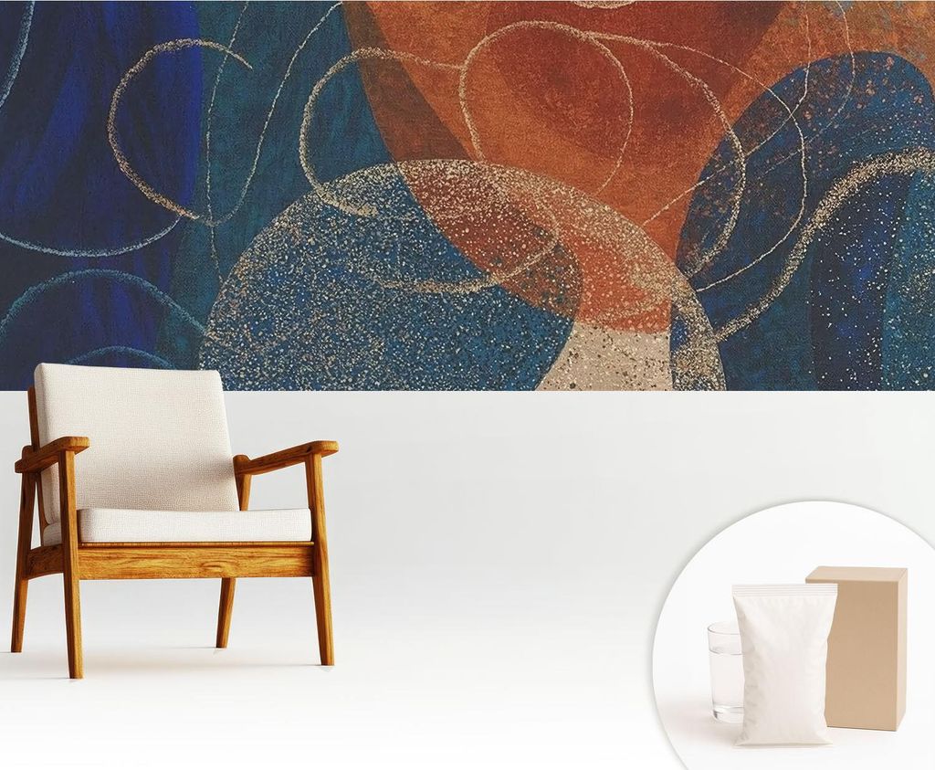 Fototapete - 250x104 cm - Tapete - Wandtapete - Wandbilder - Dekofolie - Tapete Folie - Wand - Dekoration - Wohnzimmer - Farbenfrohe Formen