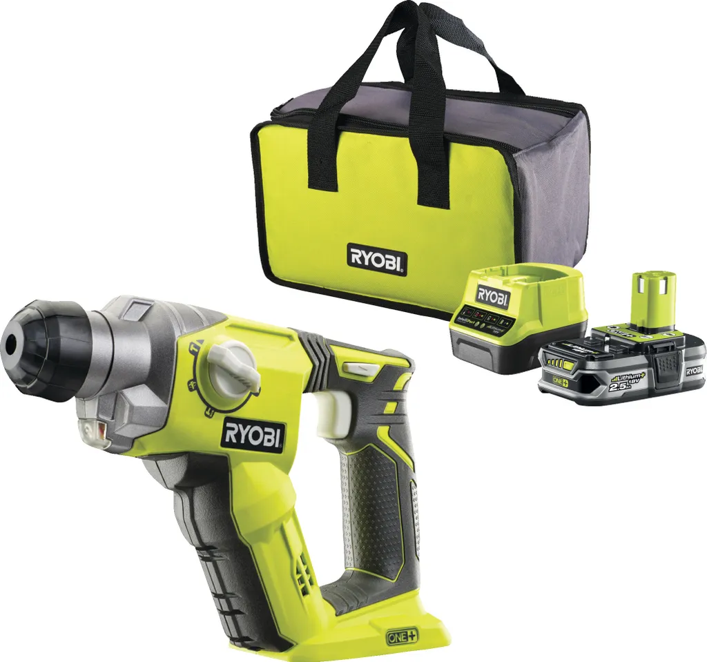 Perfo-burineur Ryobi 1.3J 18V ONE+ R18SDS-0 avec batterie de 2.5 Ah