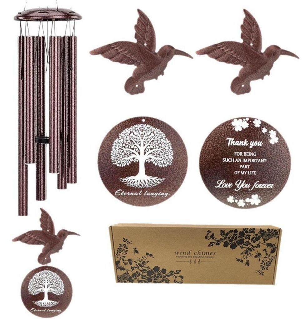 INF Kolibri Windspiel 36 Zoll Metall 81cm Länge für Garten und Balkon