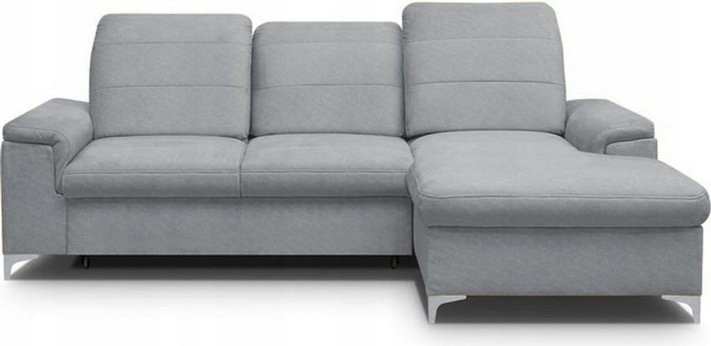 BERGAMO MINI RECHTES ECKSOFA MIT SCHLAFFUNKTION ( Light Grey – Zetta 302)