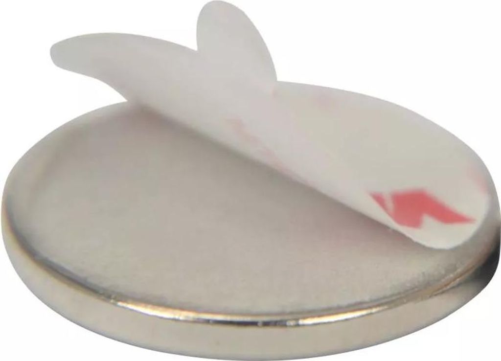 Runder Neodym-Magnet Stahl 20*2Mm Selbstklebend 4Stk - Poz-5216-1