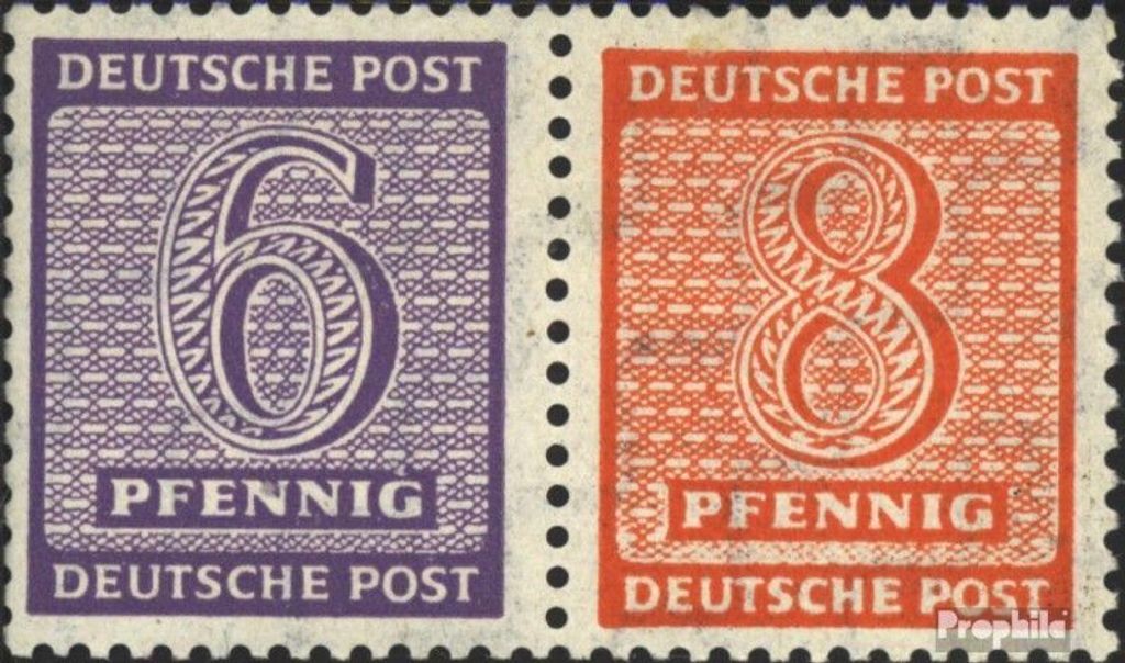 Briefmarken Sowjetische Zone (All.Bes.) 1945 Mi WZd15 mit Produktbild 