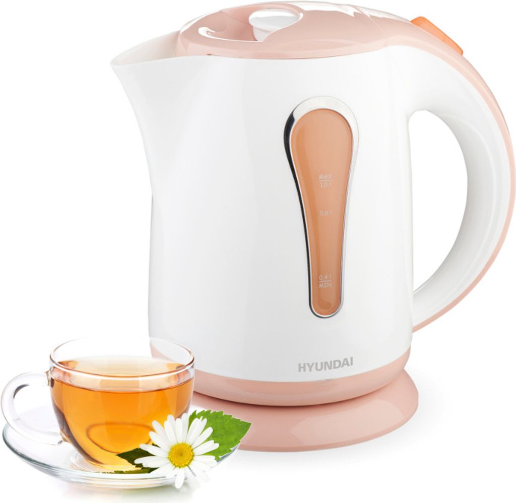 HYUNDAI Wasserkocher VK 102 O mit 1,0 Liter Volumen und 1630 Watt HYUVK102O