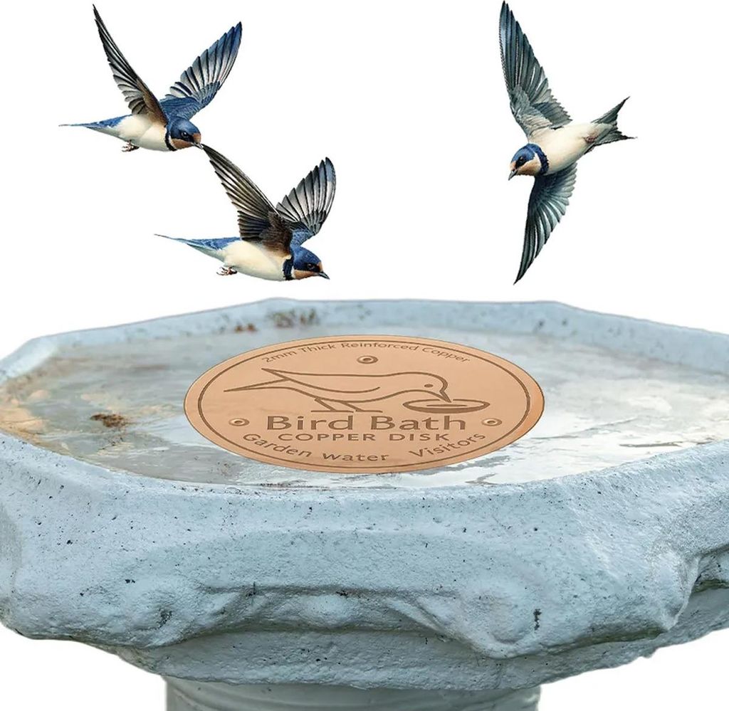 Hochwertige Kupfer Vogelbad-Schale – Stabiler Dreipunkt-Support, 0,8mm dick, wetterfest, ideal für Garten und Terrasse