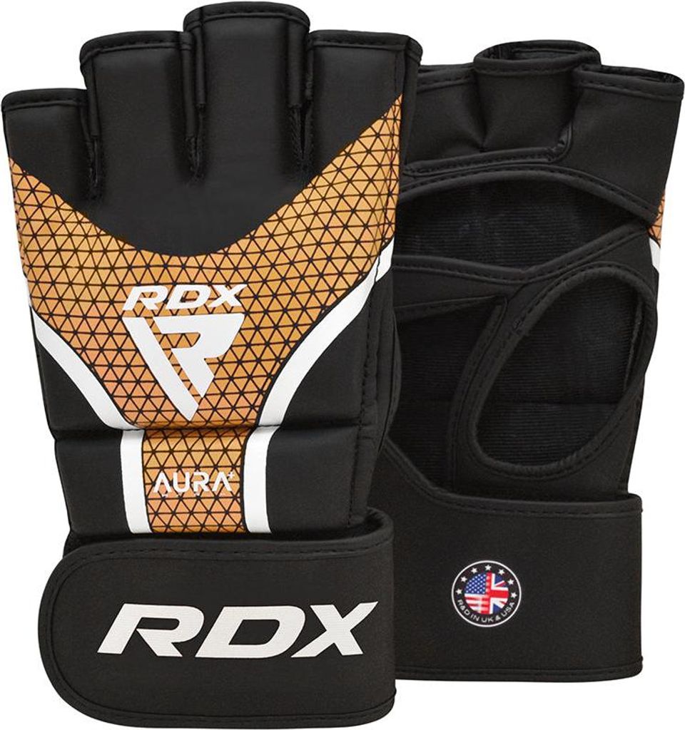 RDX Grappling Handschuhe Aura Plus T-17 - MMA Training Sparring Handschuhe, Premium Maya Hide Leder, IMF & Max-Shock Foam, Quick-EZ Klettverschluss...
