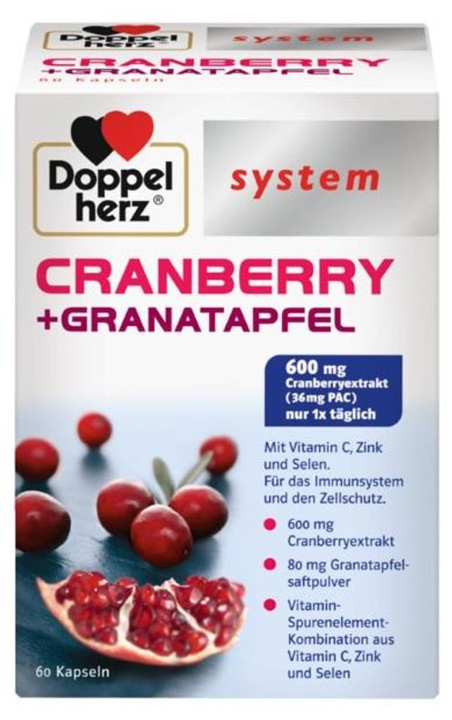 Doppelherz system CRANBERRY + GRANATAPFEL, 60 St. Kapseln Produktbild 