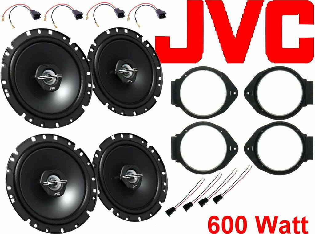 JVC Komplett Lautsprecher Einbau Set Tür vorn hinten passend für Opel Insignia ab 08 600 Watt