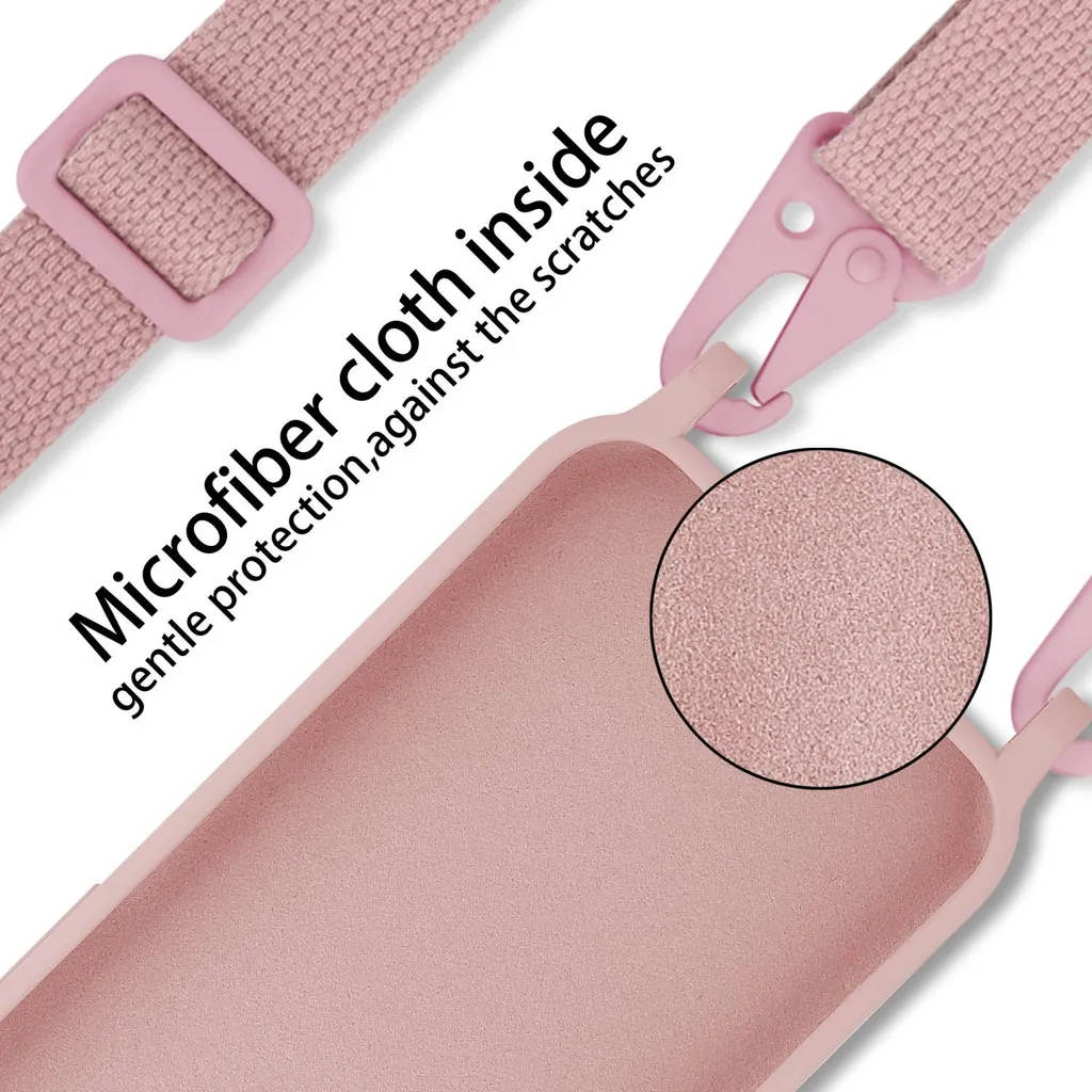 Cadorabo custodia protettiva per Samsung Galaxy A81 / NOTE 10 LITE / M60s cover in rosa custodia a catena per cellulare cavo regolabile in lunghezza - 5
