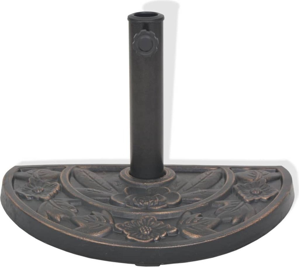 vidaXL Pied de parasol résine semi-circulaire bronze 9 kg Image du produit 