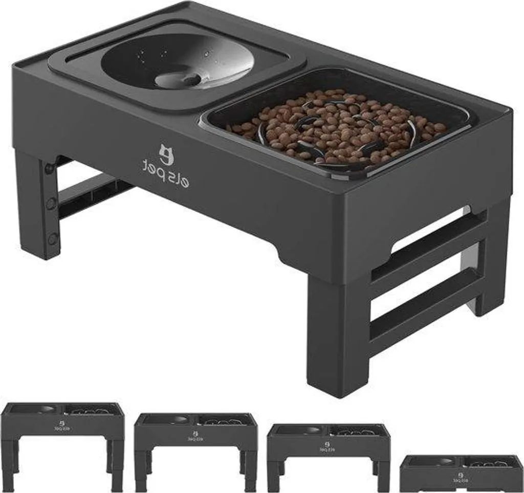 Gamelle chien pliable en silicone avec support ajustable multi-taille