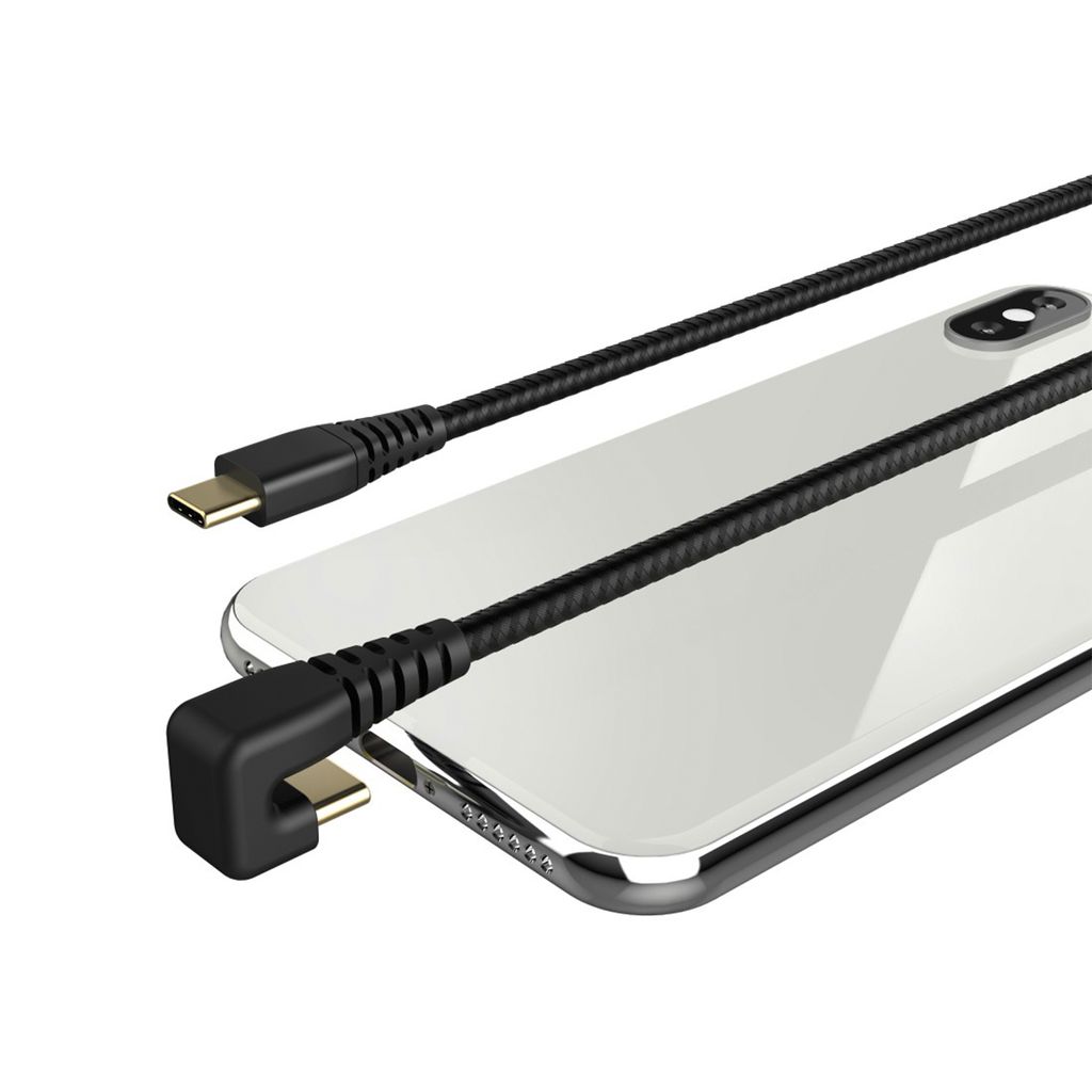 Hama Gamer USB-C Kabel, 1,5 m, gewinkelt, schwarz
