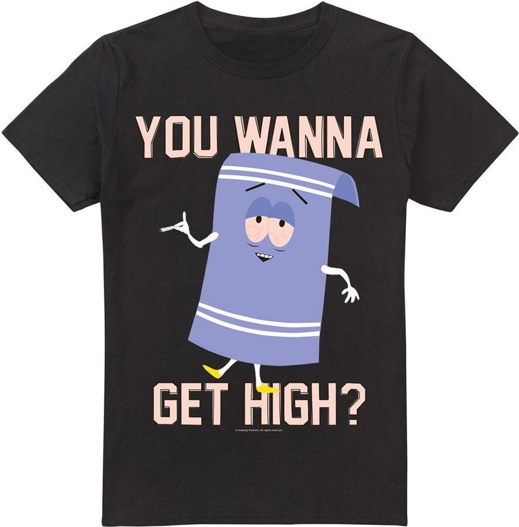 South Park - "Wanna Get High" T-Shirt für Herren TV7192 (XL) (Schwarz)