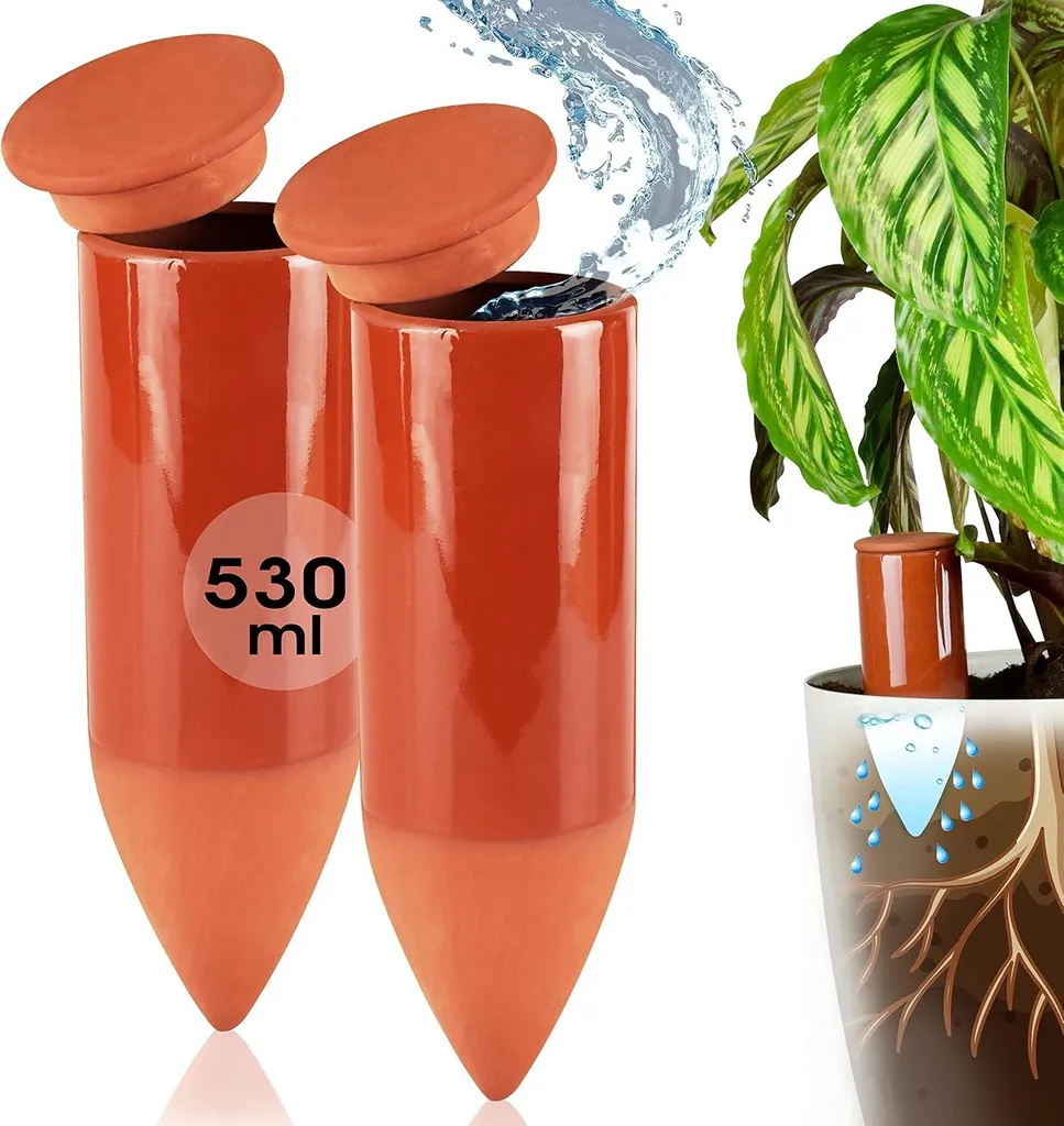 LIVONDO Auto-arrosage des plantes Aide à l'arrosage Lot de 2 x 530ml