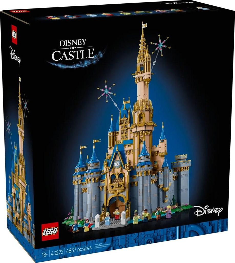 The image shows the packaging of a LEGO Disney Castle set.