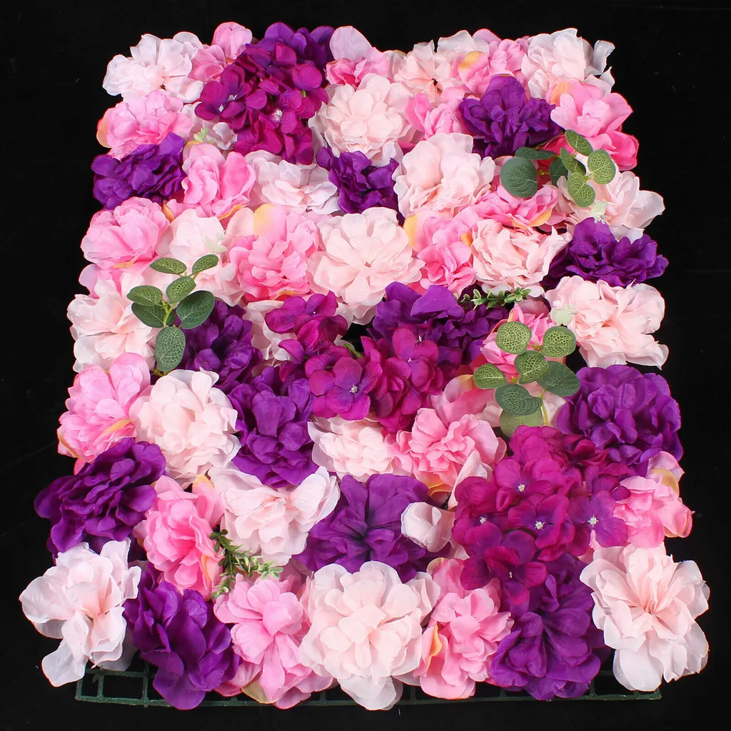 Mur de fleurs artificielles 6 pièces 60x40cm pour décoration mariage