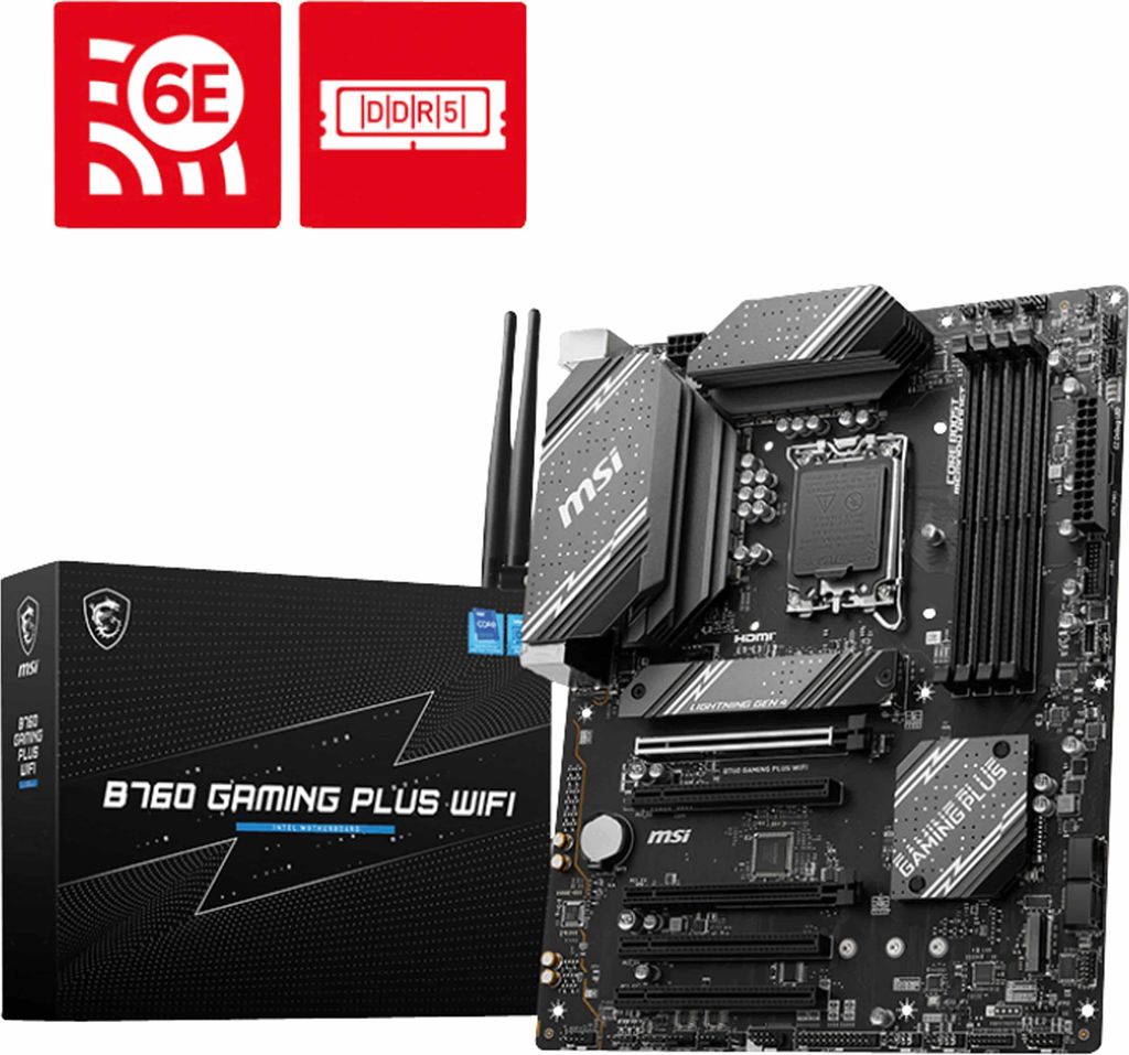 MSI MAG B760 Gaming Plus Wifi (B760,S1700,ATX,DDR5) Image du produit 