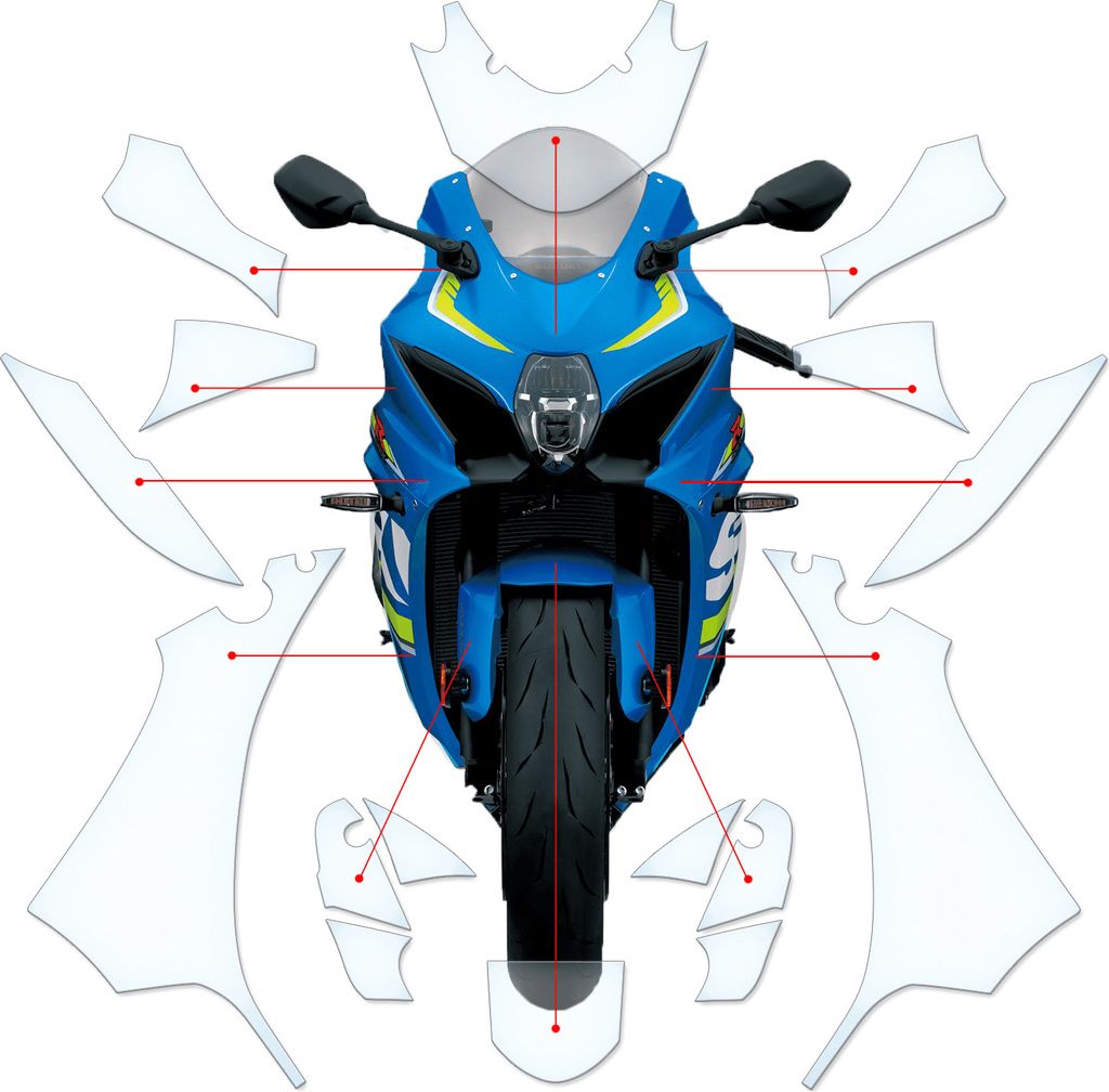 Lackschutzfolie Steinschlagschutz passend für Suzuki GSX R 1000 2017+ L7 L8
