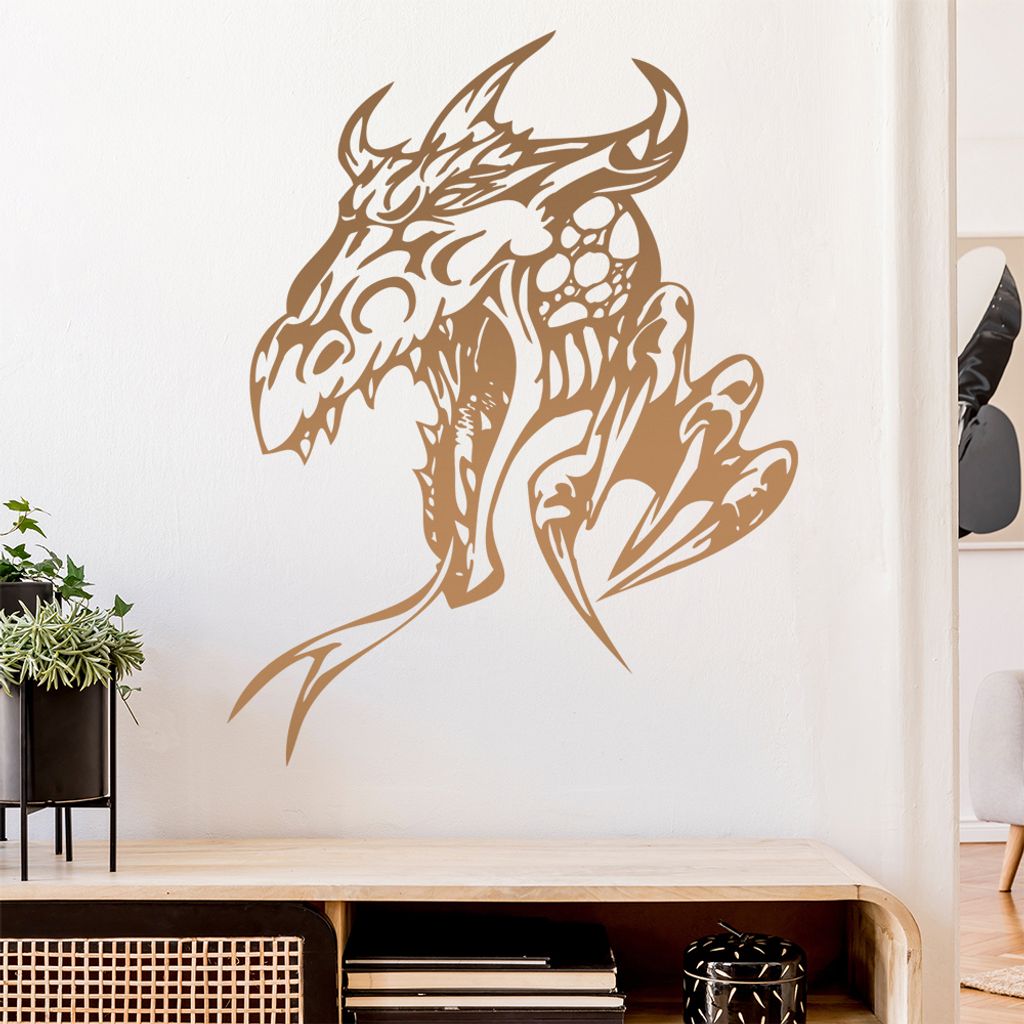 Drachen Klaue Wandtattoo in 6 Größen - Wandaufkleber Wall Sticker - Dekoration, Küche, Wohnzimmer, Schlafzimmer, Badezimmer