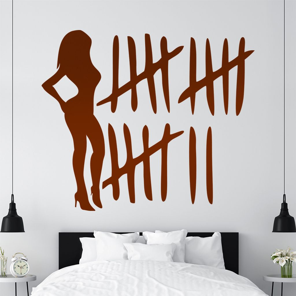 hauptsachebeklebt KIWISTAR Bitch Hunter Counter - Sexy Disko Wandtattoo in 6 Größen - Wandaufkleber Wall Sticker - Dekoration, Küche, Wohnzimmer...