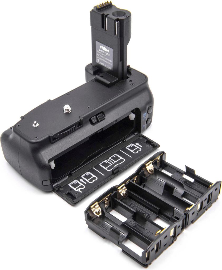 vhbw Batteriegriff Ersatz für Canon BG-E2N, BG-E2 für Kamera Spiegelreflexkamera DSLR, inkl. Wählrad, Kunststoff / Metall