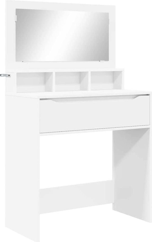 vidaXL Schlafzimmer-Frisiertische mit Speicher Weiß 80 x 39,6 x 135 cm