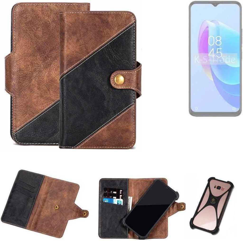 K-S-Trade Handyhülle Schutzhülle Bookstyle Case kompatibel mit Tecno Spark 10C Klapphülle Cover Hülle Schutztasche 1x