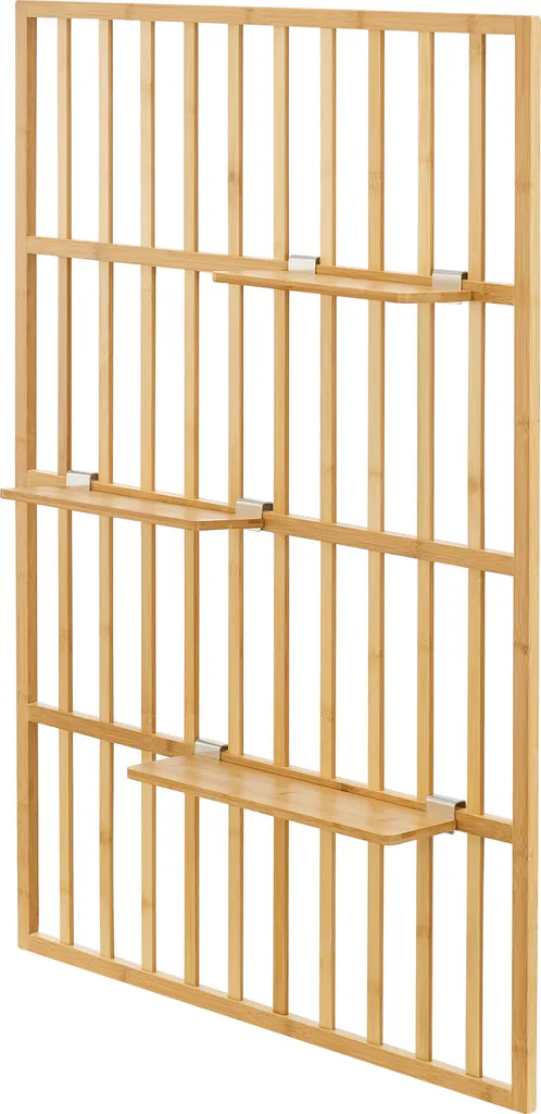 Panneau mural de rangement Røst 120cm - Étagère design en bois bambou - 4