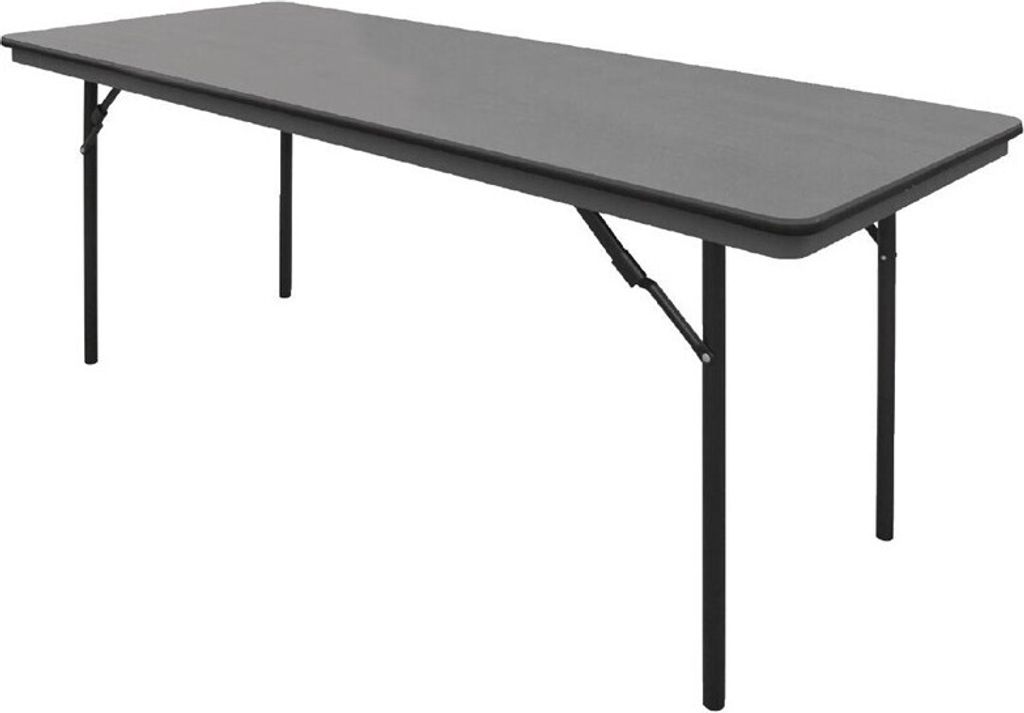 Bolero Rechteckiger Klapptisch, Grau, 183Cm