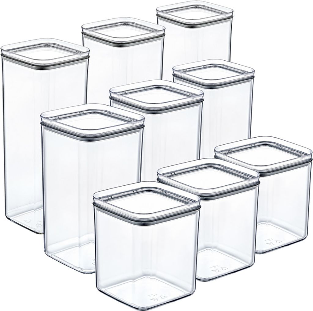 Vorratsdosen mit Deckel Luftdicht - 3er 1L + 3er 1,5L + 3er 2L Vorratsbehälter Set Aufbewahrungsbox Küche Aufbewahrung & Organisation