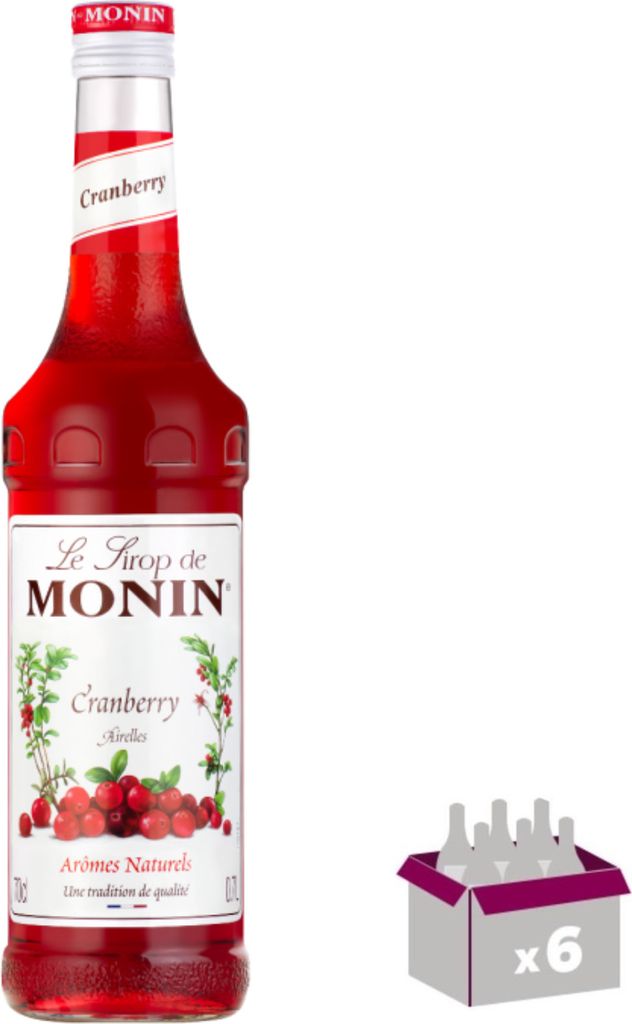 Lot de 6 Sirop Monin - Airelles Cranberry - 70cL