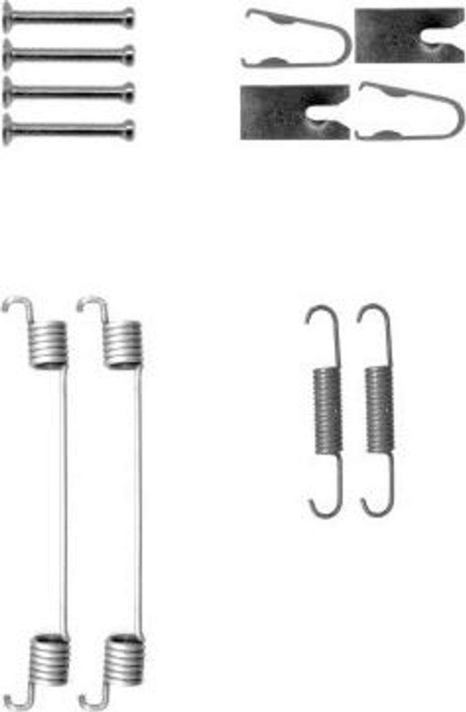 TEXTAR Zubehörsatz Bremsbacken Zubehörsatz Bremsbacken 97048500 Hinten für RENAULT Clio III Schrägheck (BR0/1, CR0/1) 0,094kg