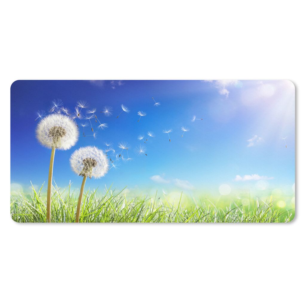 MuchoWow Mauspad Mousepad Löwenzahn - Saatgut - Frühling 60x30 cm - Mousepads - Maus Mat - Pad - Mausunterlage - Nachhaltig