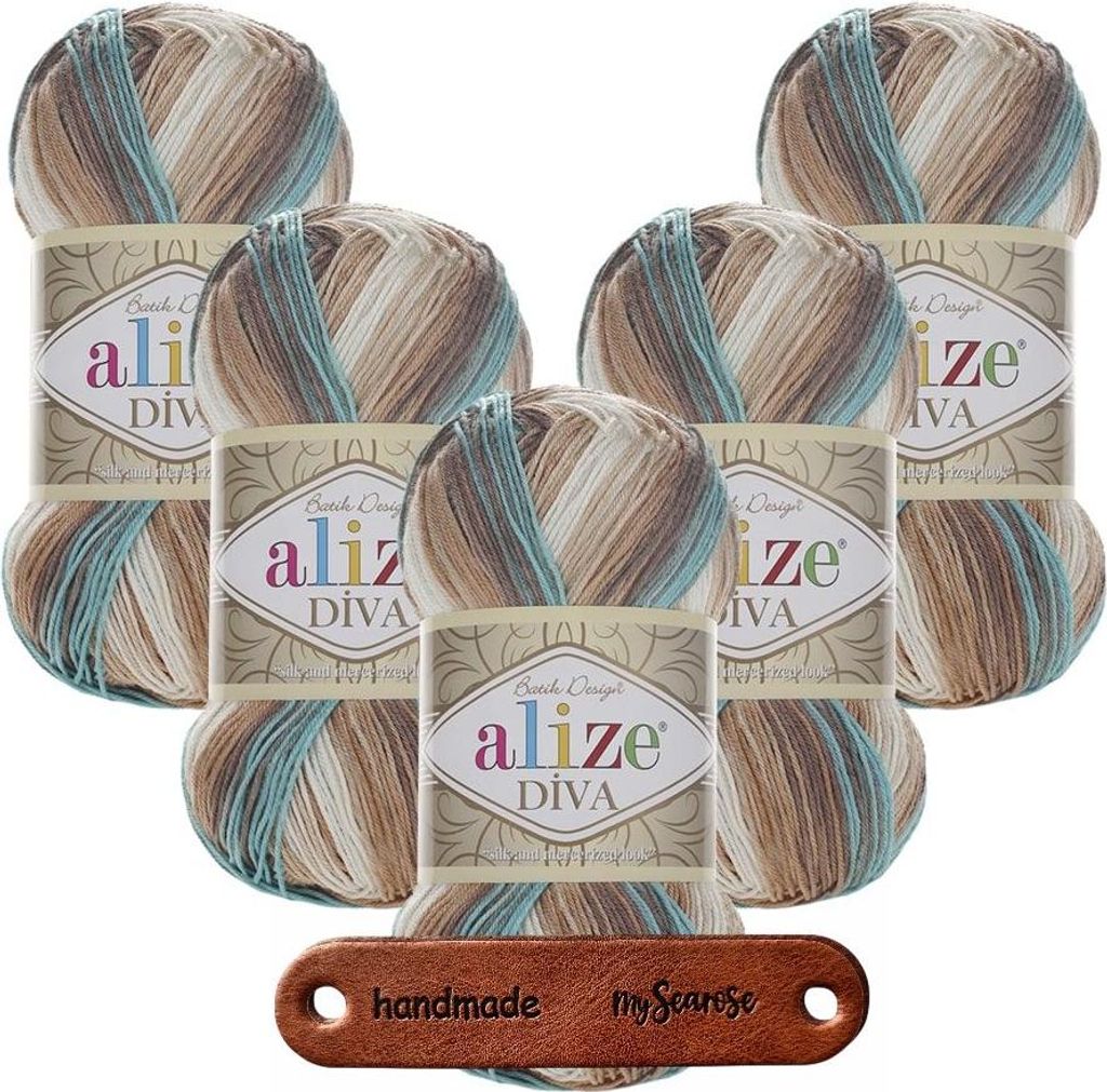 5 x ALIZE Diva Batik 4603 mit Label