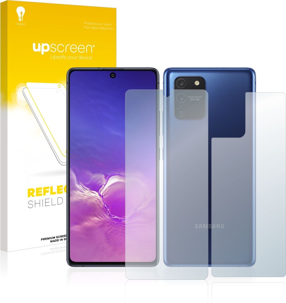 upscreen Schutzfolie für Samsung Galaxy S10 Lite (Vorder + Rückseite) Folie Matt Entspiegelt Anti-Reflex