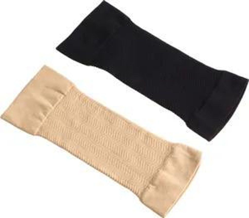 4 Paar Schlankheits-Armmanschetten, elastische Kompressions-Armformer, Sport-Fitness-Armformer für Frauen und Mädchen zur Gewichtsabnahme (Schwar...