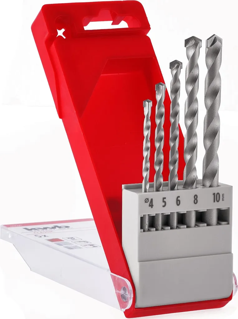 Assortiment de forets béton et pierre KWB 37500 en coffret de 5 pièces