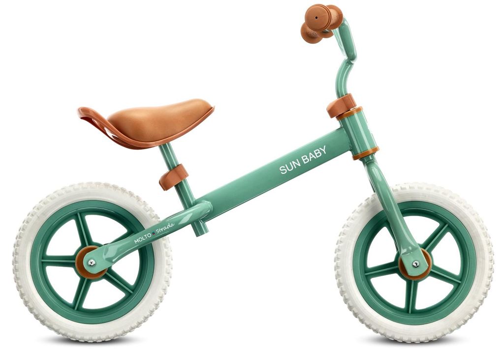 Kinder Laufrad Kinderlaufrad Kinderlaufrad Balance Bike Laufrad für Kinder 12 Zoll für 2–3 Jahre – Leichtes Molto STRADA Sage green 2,5 kg