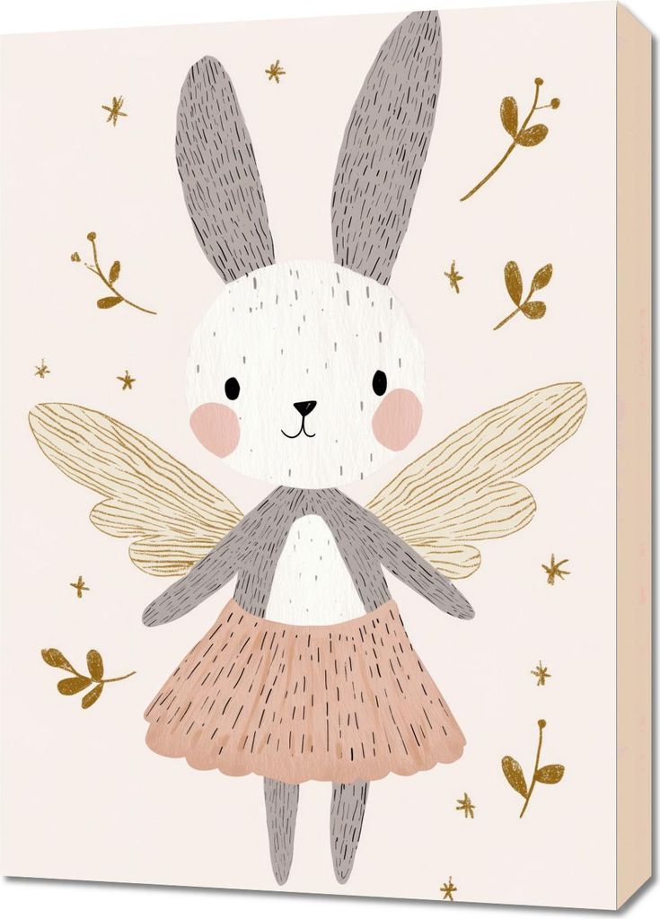 Bild 50x70cm Muster für Kinder, Mädchen fürs Zimmer - Fee