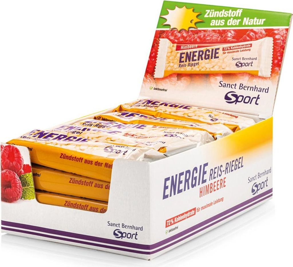 Sanct Bernhard SPORT Aktiv3 Energie Reis-Riegel (20 x 50g Riegel) Apfel