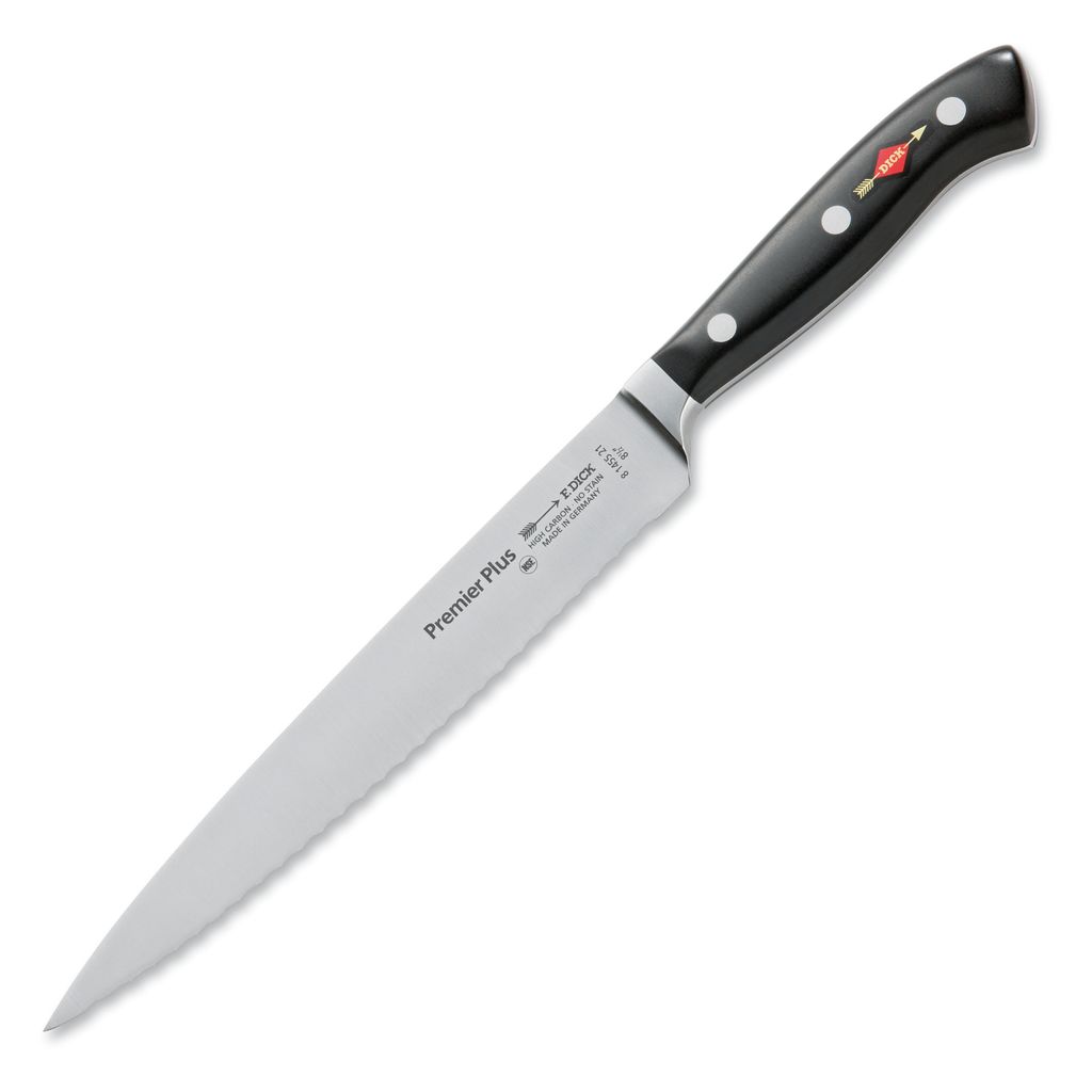 F. DICK Premier Plus Tranchiermesser mit Wellenschliff Klinge 21 cm Kochmesser