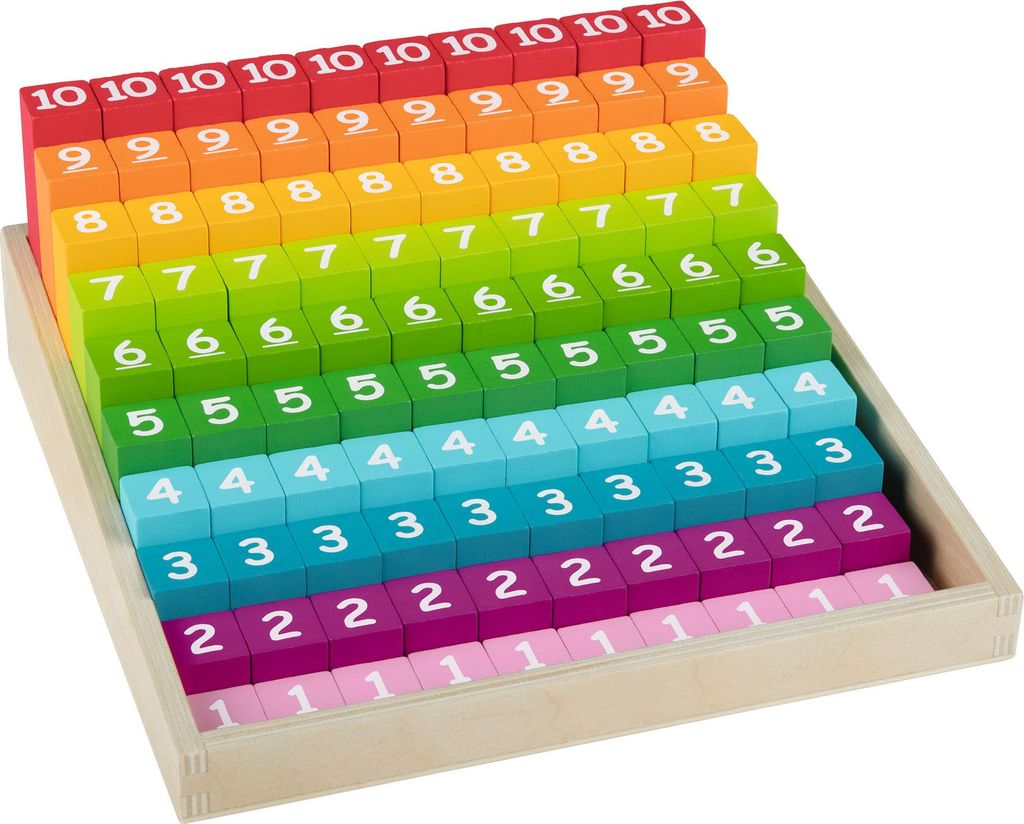 Playtive Kinder Zählstäbe Spiel Regenbogen 101tlg. Holz ab 3 Jahren Montesori